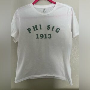 PHI SIGMA SIGMA sorority green and white t-shirt